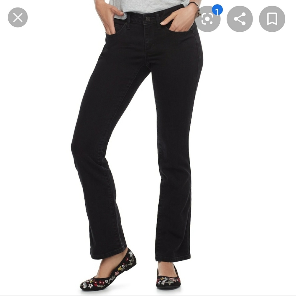 Sonoma Average Bootcut Black Jeans
